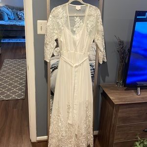 Bridal robe and slip